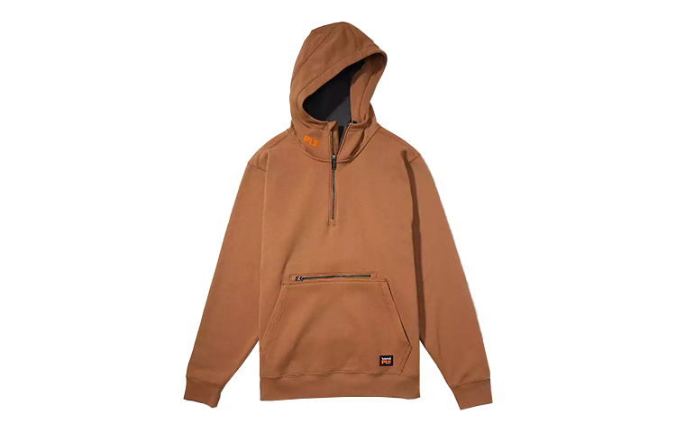 Timberland Solid Half-Zip Hoodie in Brown A55PT-D02