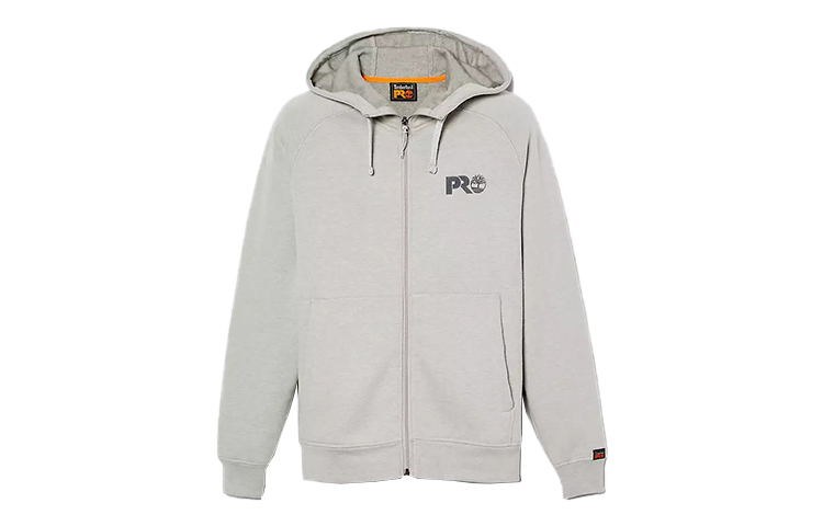 Timberland Solid Letter Logo Hoodie Jacket Light Grey A64RN-052