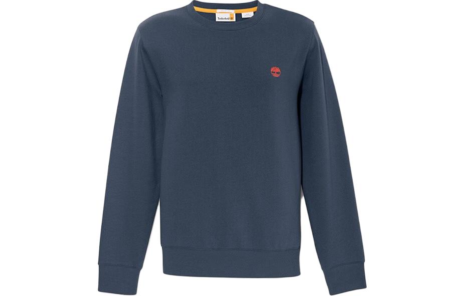 Timberland Solid Logo Crewneck Fleece Pullover Deep Sapphire Blue A5SF8-433