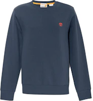 Timberland Solid Logo Crewneck Fleece Pullover Deep Sapphire Blue A5SF8-433 Timberland Solid Logo Crewneck Fleece Pullover Deep Sapphire Blue A5SF8-433