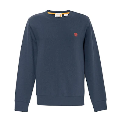 Timberland Solid Logo Crewneck Fleece Pullover Deep Sapphire Blue A5SF8-433
