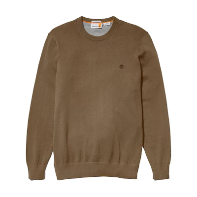 Timberland Solid Logo Crewneck Pullover Sweatshirt Brown A2BMM-A58
