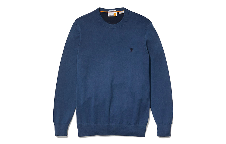 Timberland Solid Logo Crewneck Sweatshirt - Navy Blue A2BMM-288