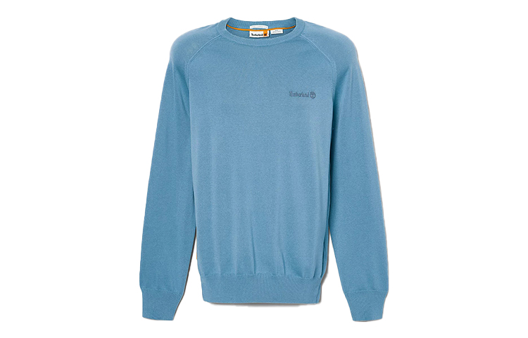 Timberland Solid Logo Embroidered Crewneck Sweatshirt Blue A66BW-DJ5