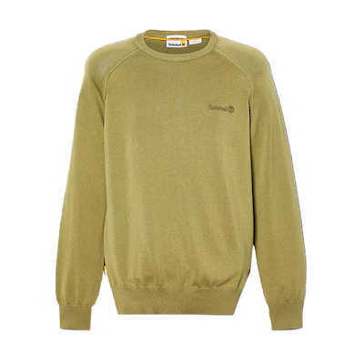 Timberland Solid Logo Embroidered Crewneck Sweatshirt Green A66BW-V46
