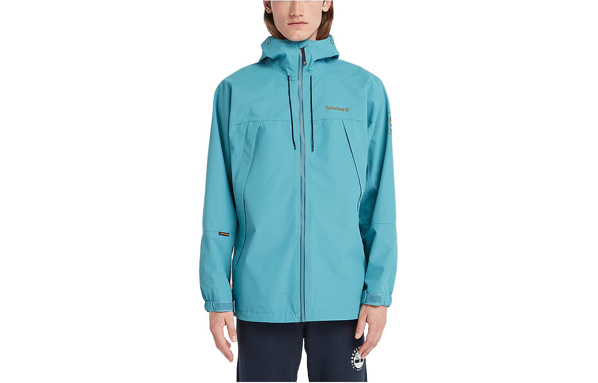 Timberland Solid Logo Hooded Jacket Men’s Blue A6KK5-DV7