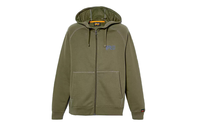 Timberland Solid Logo Hoodie Jacket Olive Green A64RN-H08
