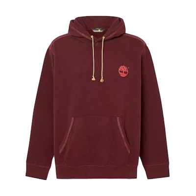 Timberland Solid Logo Hoodie Pullover - Deep Red A5MDA-C60