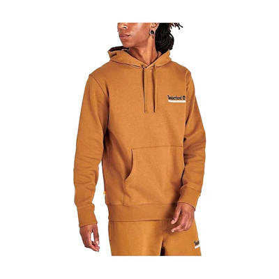 Timberland Solid Logo Hoodie Pullover Unisex Wheat Color Long Sleeve TB0A5PYC-210