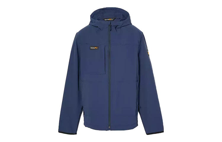Timberland Solid Logo Multi-Pocket Hooded Jacket Navy Blue A64F9-019