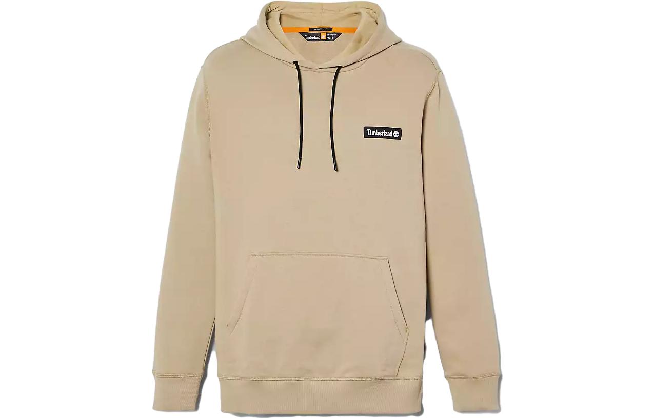 Timberland Solid Logo Patch Hoodie Unisex Khaki A63G1-DH4