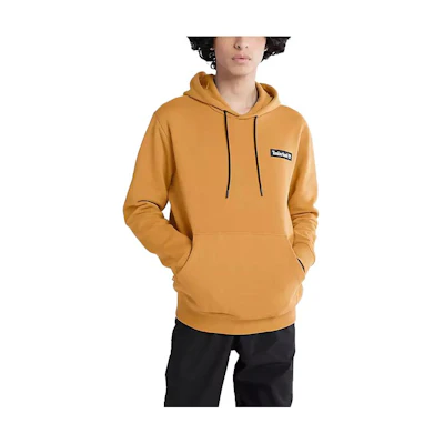 Timberland Solid Logo Patch Hoodie Unisex Wheat Color A63G1-P47