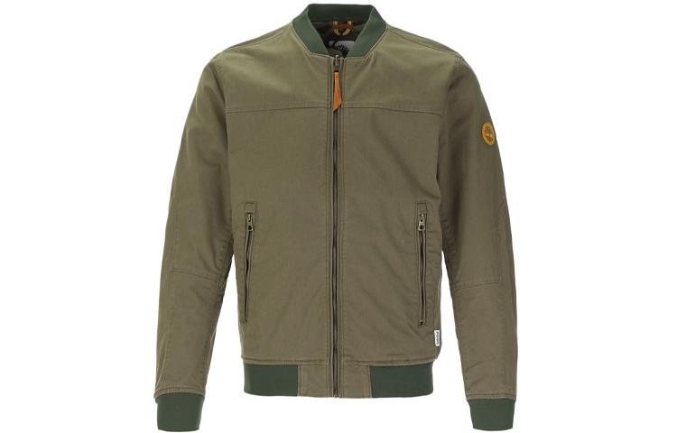Timberland Solid Logo Pocket Zip Jacket Forest Green A29WCA58