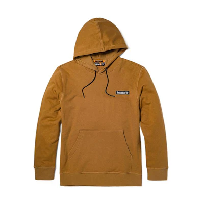 Timberland Solid Logo Print Drawstring Hoodie Unisex Wheat Color A6Q5U-P47