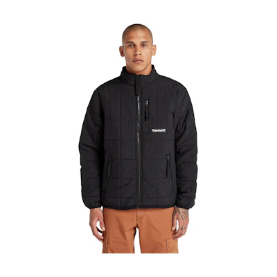 Timberland Solid Logo Waterproof Stand Collar Jacket Black A6JRW-001