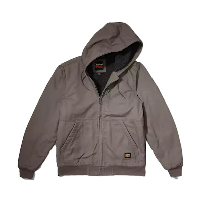 Timberland Solid Multi-Pocket Fleece Hoodie Jacket - Dark Gray A1VB4-060