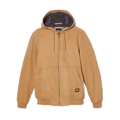 Timberland Solid Multi-Pocket Fleece Hoodie Jacket Wheat Color A1VB4-D02