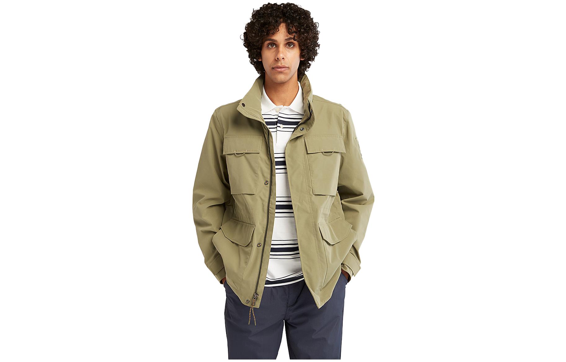 Timberland Solid Multi-Pocket Waterproof Jacket Green A67VY-590
