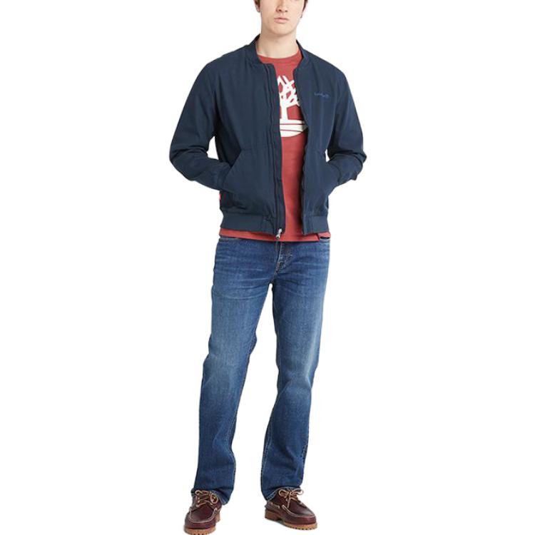 Shop Chaqueta Bomber Exterior Timberland Sólida - Azul Zafiro Profundo A6R1N-433