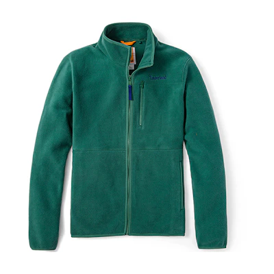 Timberland Solid Outdoor Fleece Jacket with Stand Collar in Green A69KN-CY4