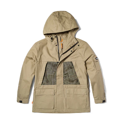 Timberland Solid Outdoor Water-Resistant Hooded Jacket in Licorice Yellow A6PZH-DH4