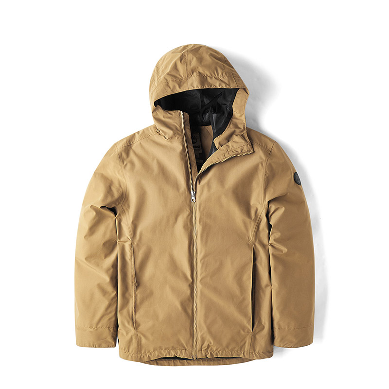 Timberland Solid Packable Hooded Jacket Wheat Color A1ZQZ-P47