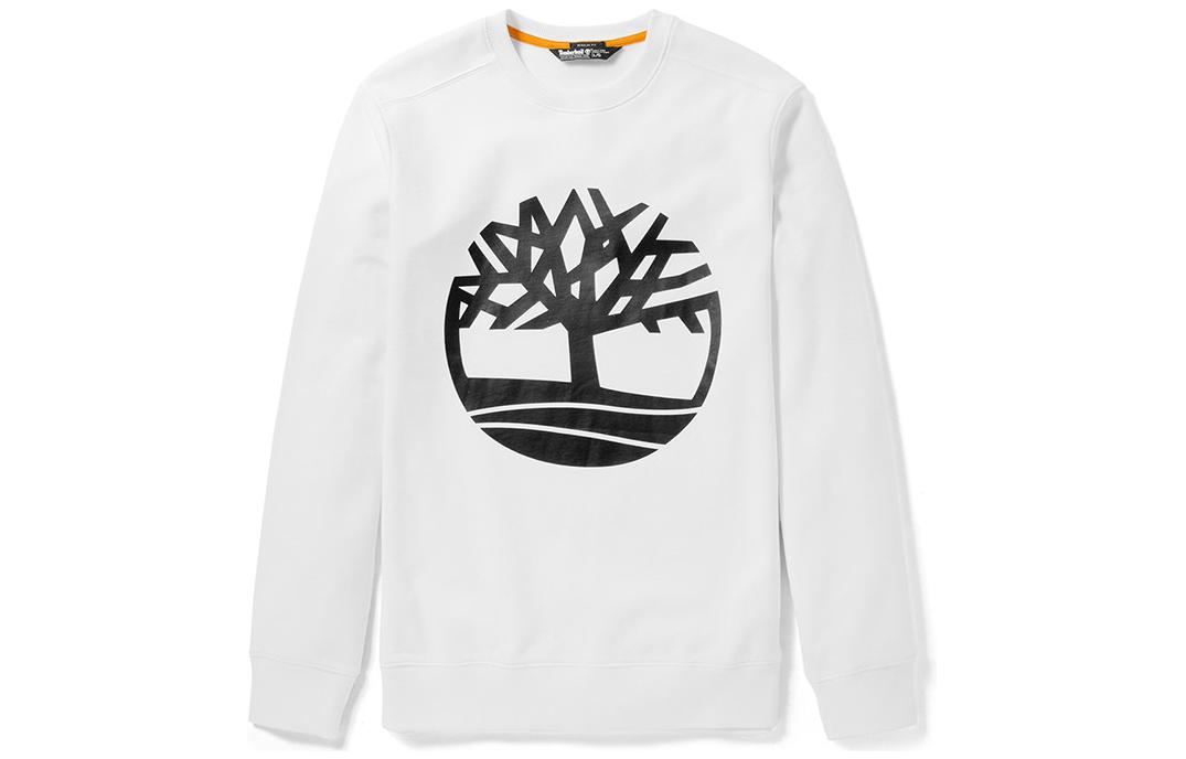 Timberland Solid Tree Logo Crewneck Sweatshirt White A2BJ8-P54