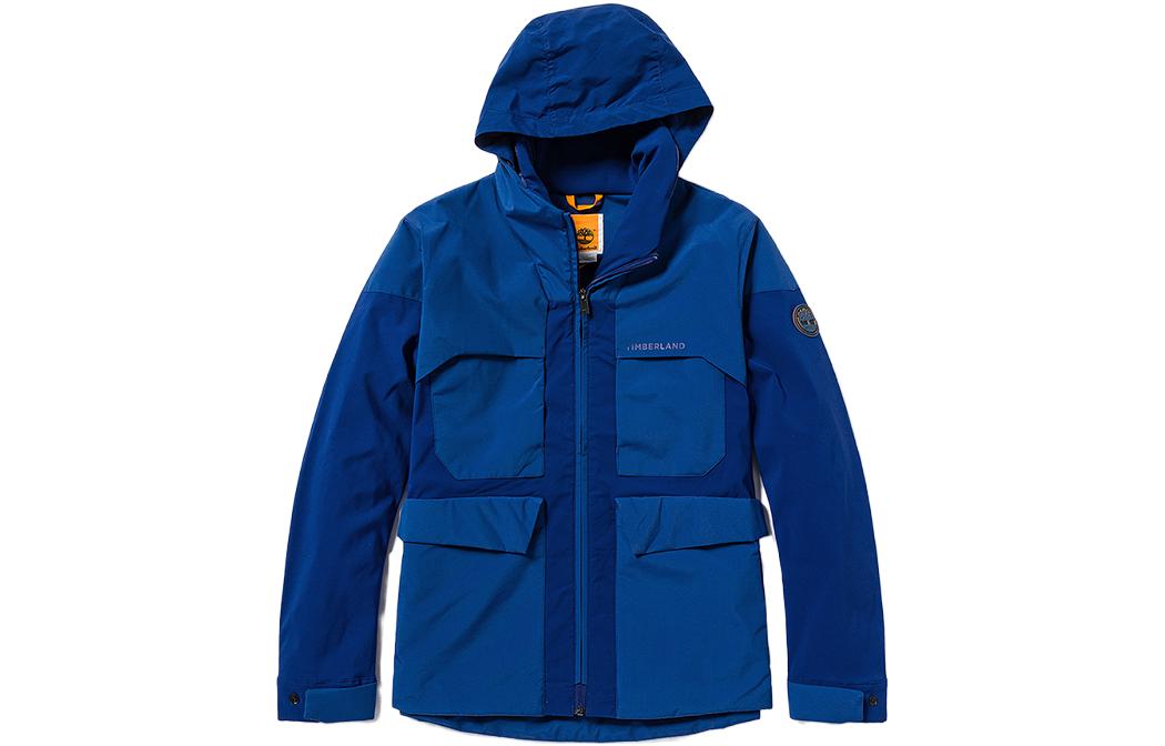 Timberland Solid Water-Resistant Fleece Hooded Jacket Pioneer Blue A69HS-CY5