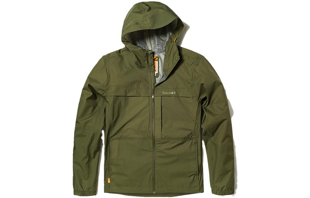 Timberland Solid Waterproof Packable Hooded Jacket Men Avocado Green A6R9S-V46