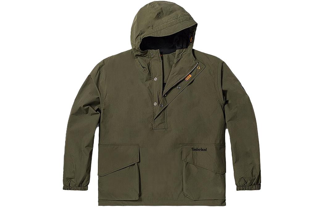 Timberland Solid Waterproof Pullover Outdoor Hoodie Jacket Army Green A692S-A58