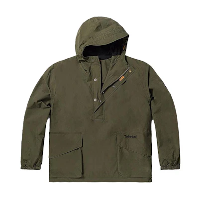 Timberland Solid Waterproof Pullover Outdoor Hoodie Jacket Army Green A692S-A58