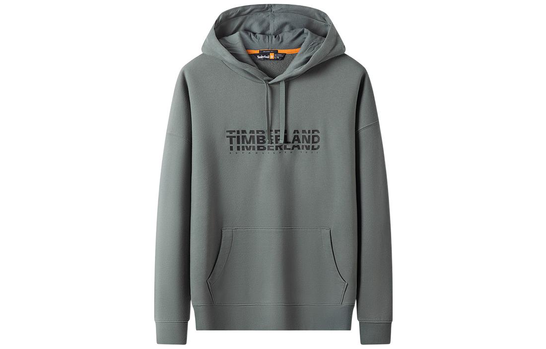 Timberland SS22 Green Printed Logo Hoodie Long Sleeve A5VV5-392