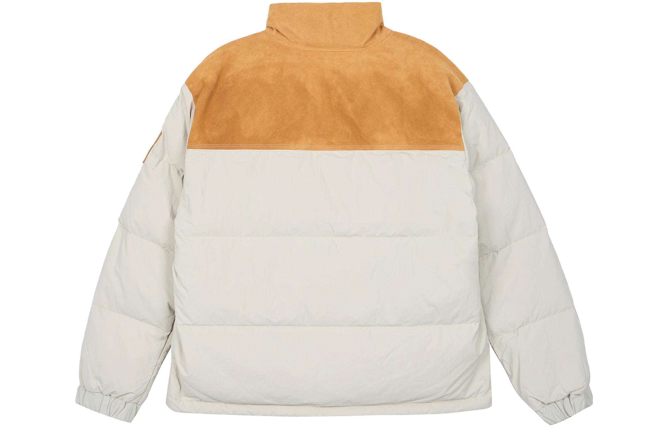 Lookbook Timberland Stand Collar Oversized Down Jacket Unisex Warm Coat - Off-White A2AB5-CY2