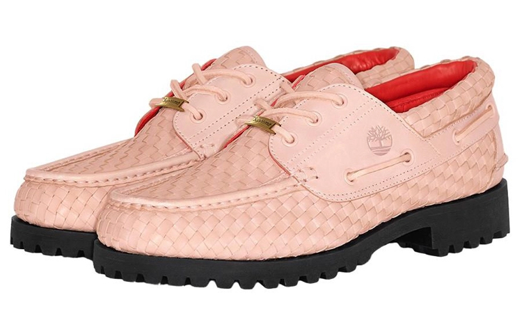 Timberland Supreme Woven 3-Eye Lug Shoe 'Pink Leather' 圖 3