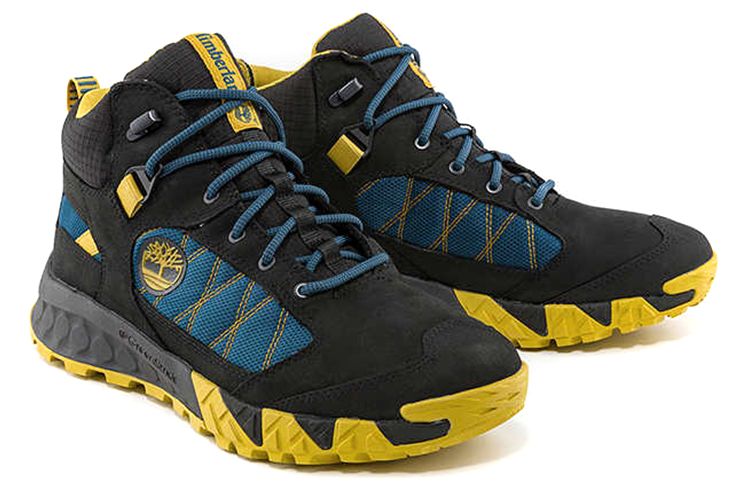 Lookbook ティンバーランド トレイルクエスト 防水ハイキングブーツ (黒/黄) A2P2UM