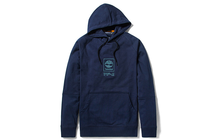 Timberland Tree Embroidered Pullover Hoodie Navy Blue A2D3U-451