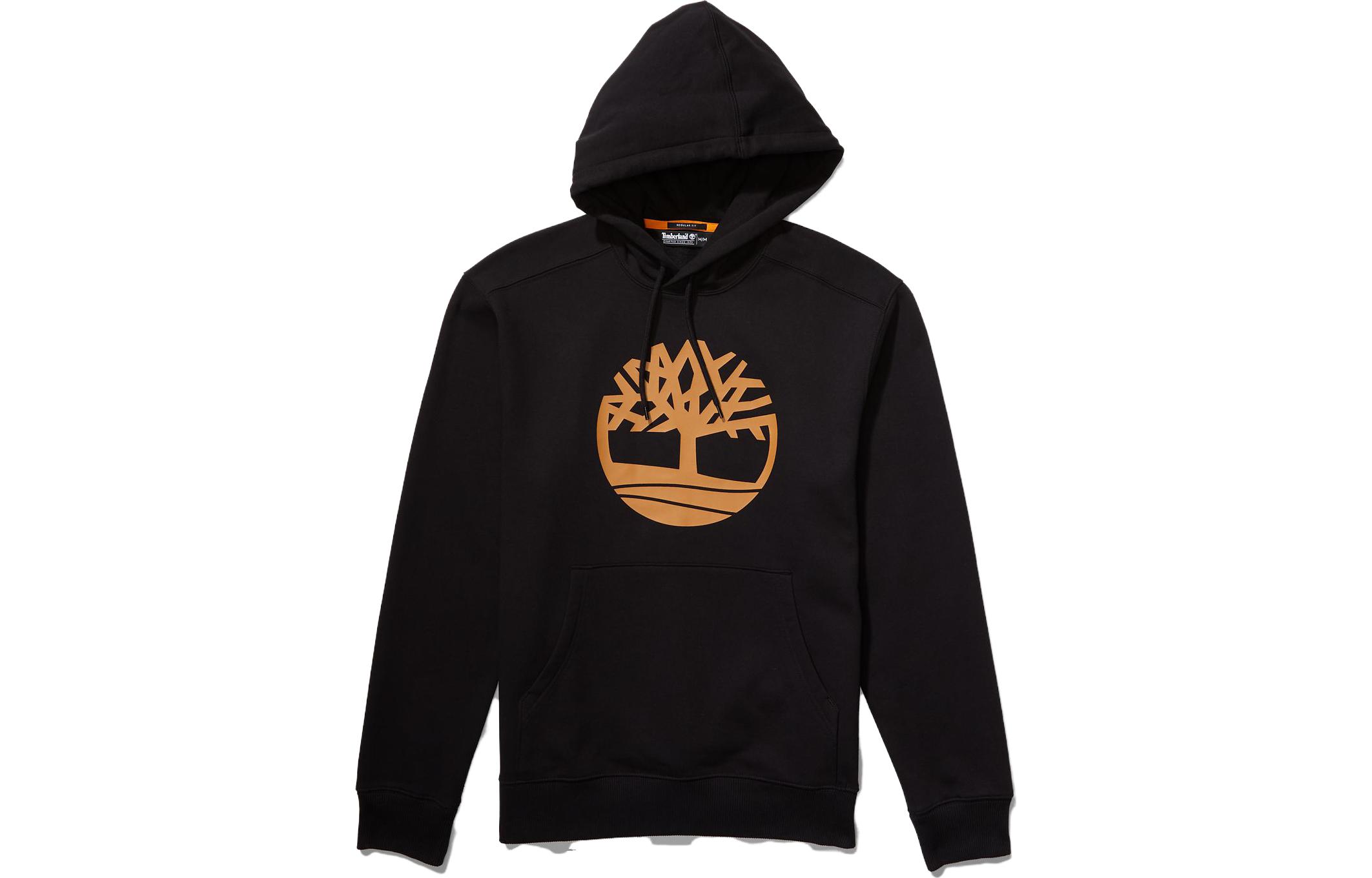 Timberland Tree Logo Drawstring Pullover Hoodie Black A2BJH-001