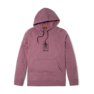 Timberland Tree Logo Embroidered Hoodie Grape Milkshake Color A2D3U-CL4