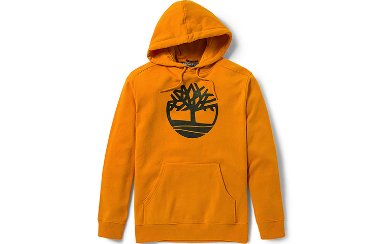 Timberland Tree Logo Fleece Hoodie Winter Cheddar Cheese Color A2BJH-AR8