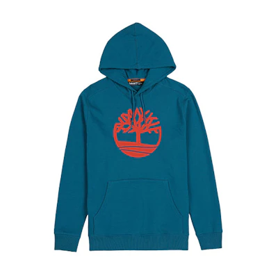 Timberland Tree Logo Fleece Pullover Hoodie - Lyon Blue A2BJH-CE0