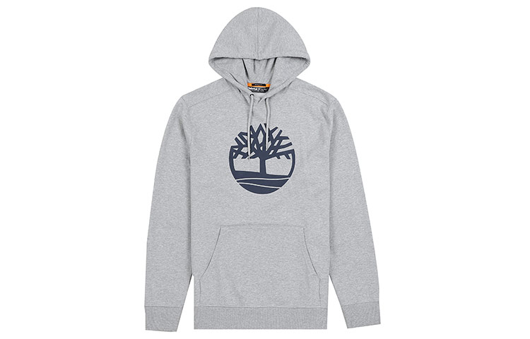 Timberland Tree Logo Graphic Hoodie Medium Grey Mens A2BJH-AR2