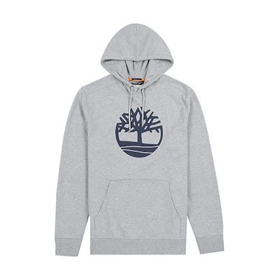 Timberland Tree Logo Graphic Hoodie Medium Grey Mens A2BJH-AR2