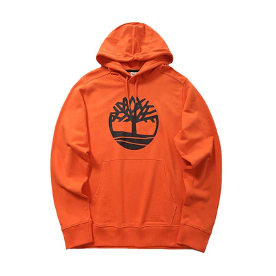 Timberland Tree Logo Hoodie Pullover Bright Orange A1Y2U-845