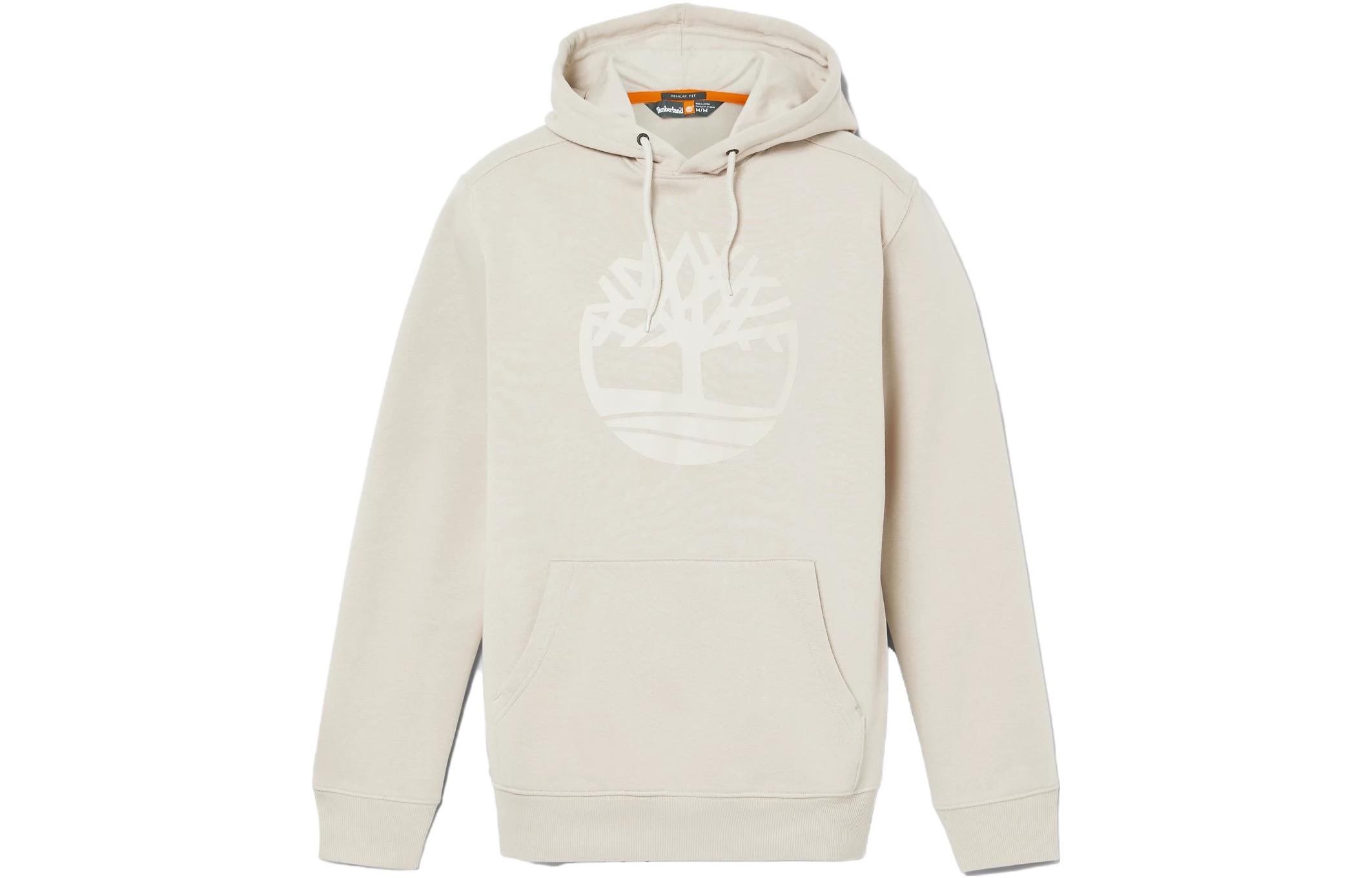 Timberland Tree Logo Hoodie Pullover Grey Brown A2BJH-CY2