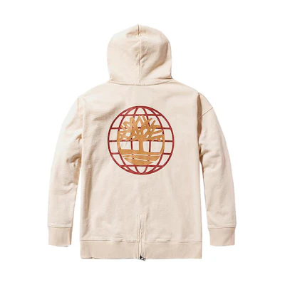 Timberland Tree Logo Hoodie Pullover Unisex Smoke White A6UM2-V04