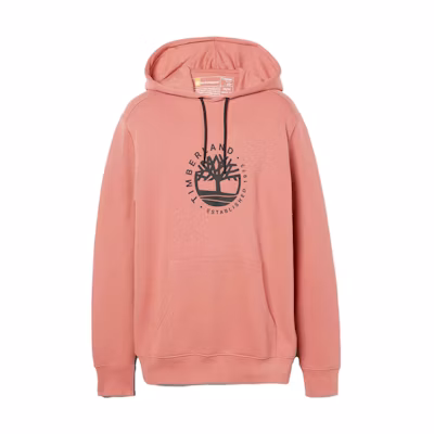 Timberland Tree Logo Letter Print Hoodie Unisex Pink A65UN-DJ1