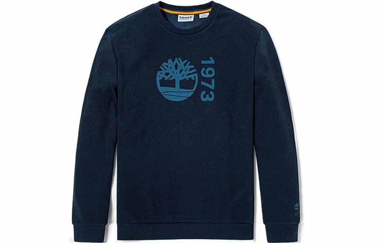 Timberland Tree Logo Outdoor Casual Crewneck Sweatshirt Blue - A42YR-433
