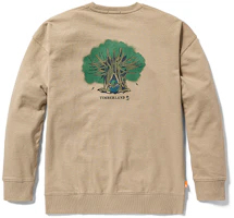 Timberland Tree Logo Print Fleece Sweatshirt Unisex - Light Earth Tone A6BDT-269 Timberland Tree Logo Print Fleece Sweatshirt Unisex - Light Earth Tone A6BDT-269
