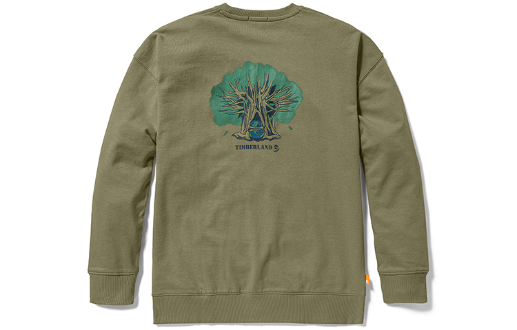 Timberland Tree Logo Print Oversized Sweatshirt Kassel Green Unisex A6BDT-590