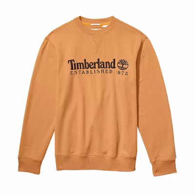 Timberland Tree Logo Printed Crewneck Long Sleeve Sweatshirt Yellow A2FEQ-P47